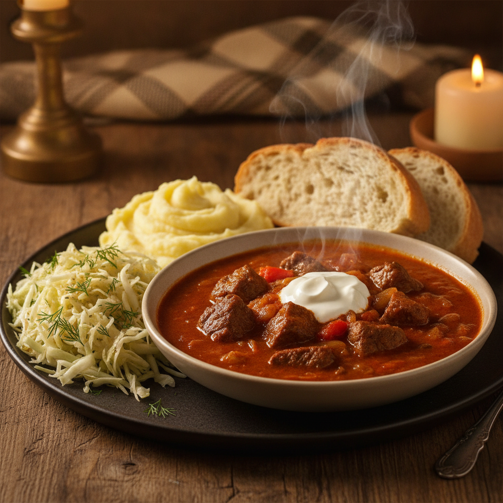 Goulash with Mashed Potatoes