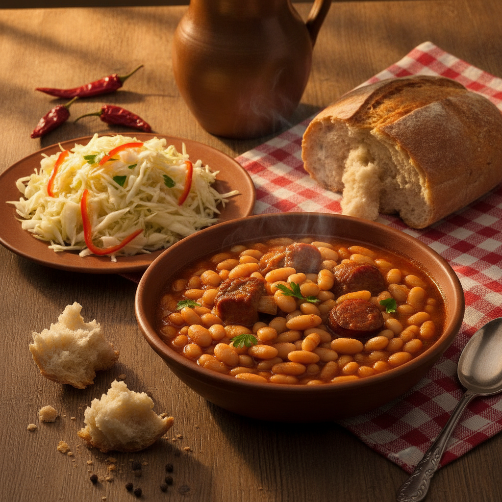 Serbian Bean Stew with Smoked Meat (Pasulj)